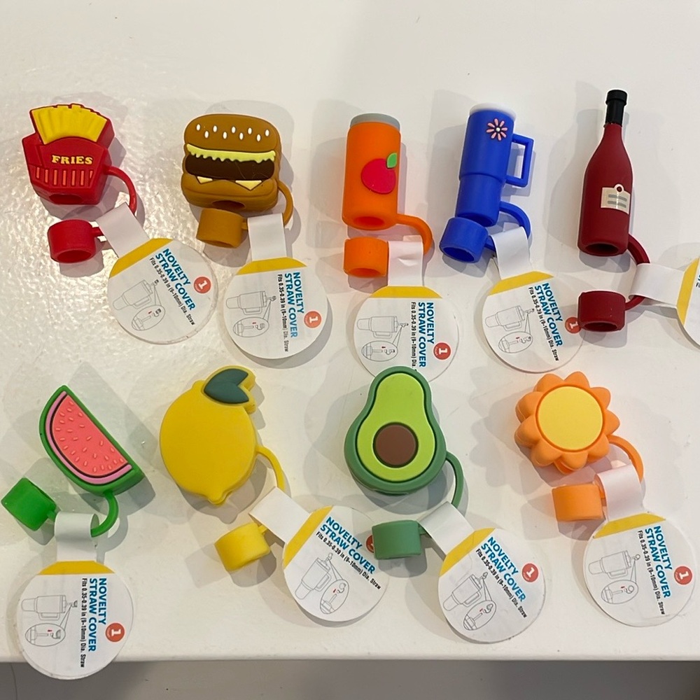 New Target Bullseye Playground Set of 9 Stanley Straw Toppers